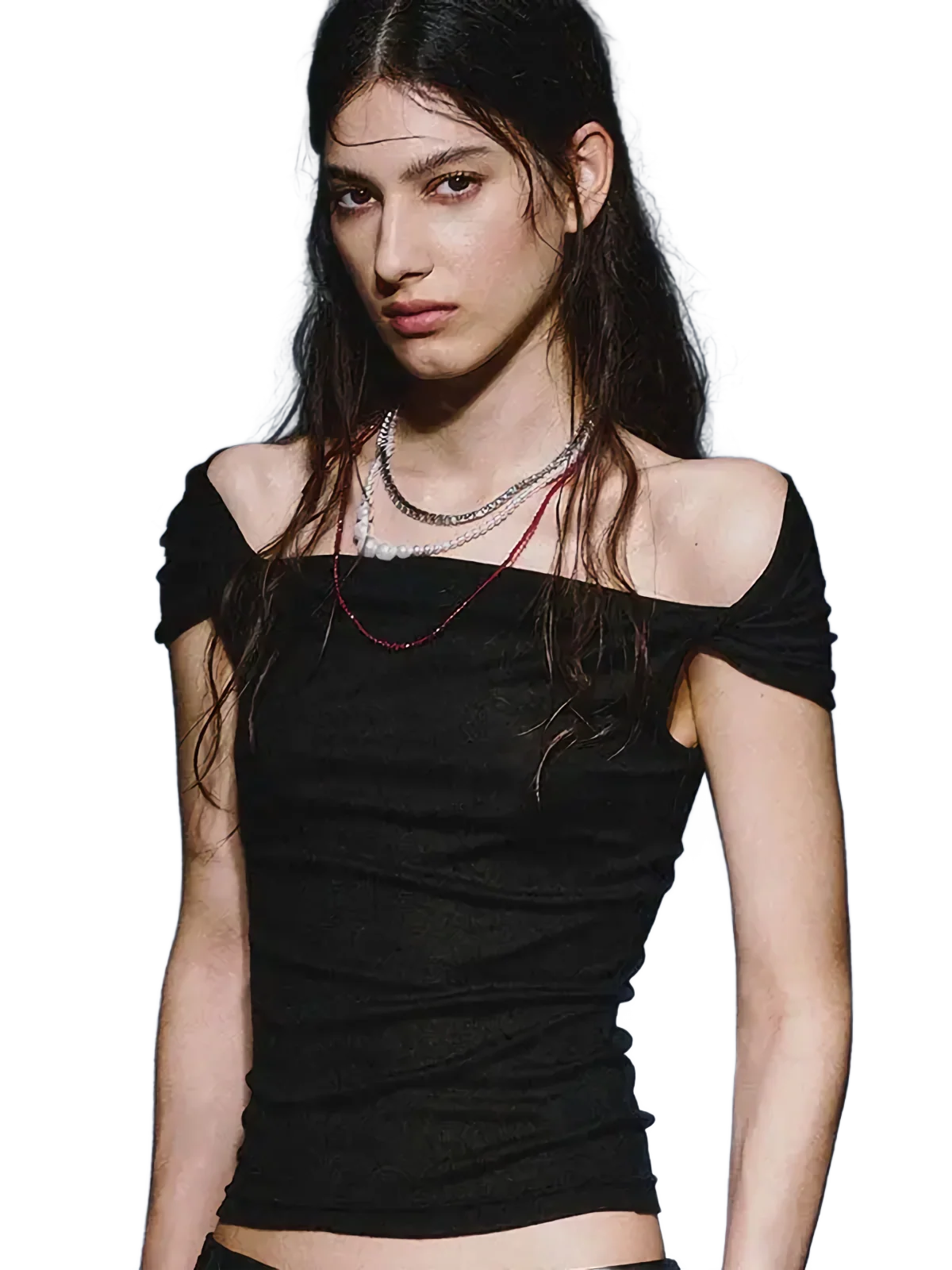 Veil Off-Shoulder Ruched Top - Image 2