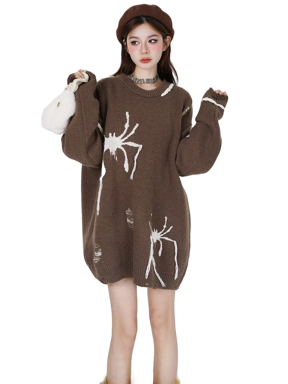'Venom' Oversized Knit Sweater - Image 3