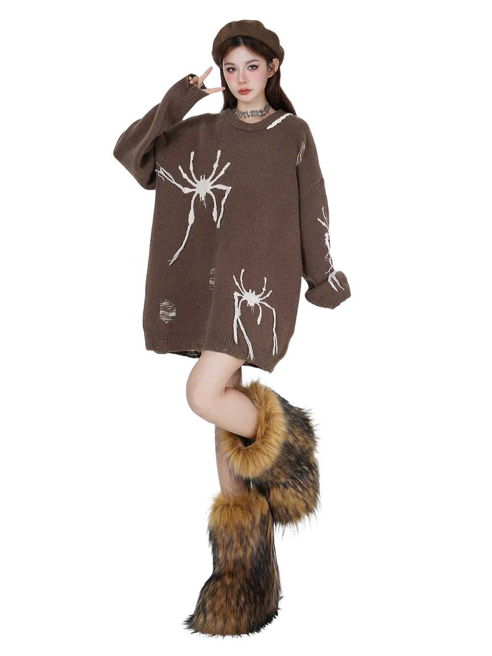 'Venom' Oversized Knit Sweater - Image 4