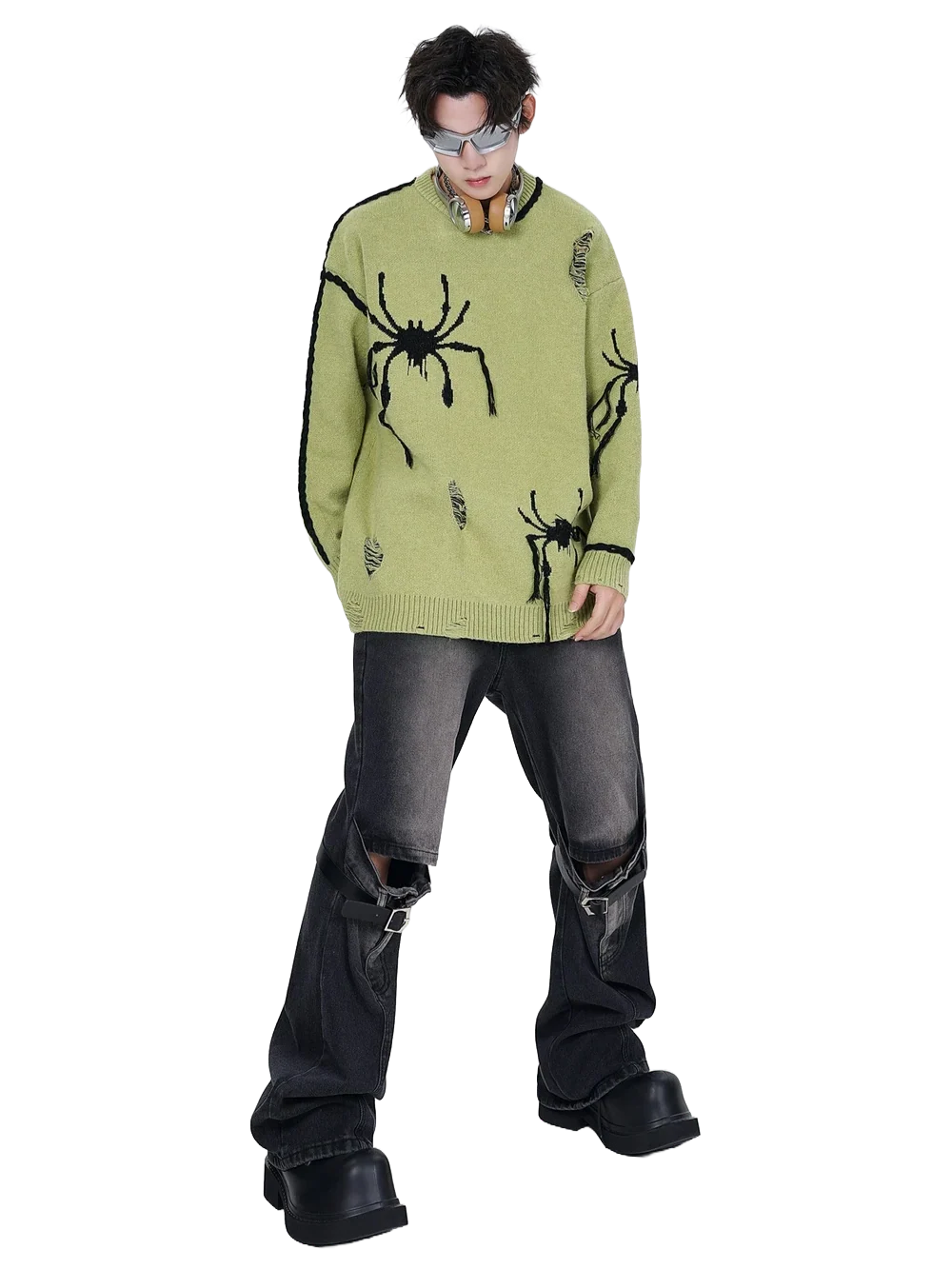'Venom' Oversized Knit Sweater - Image 8