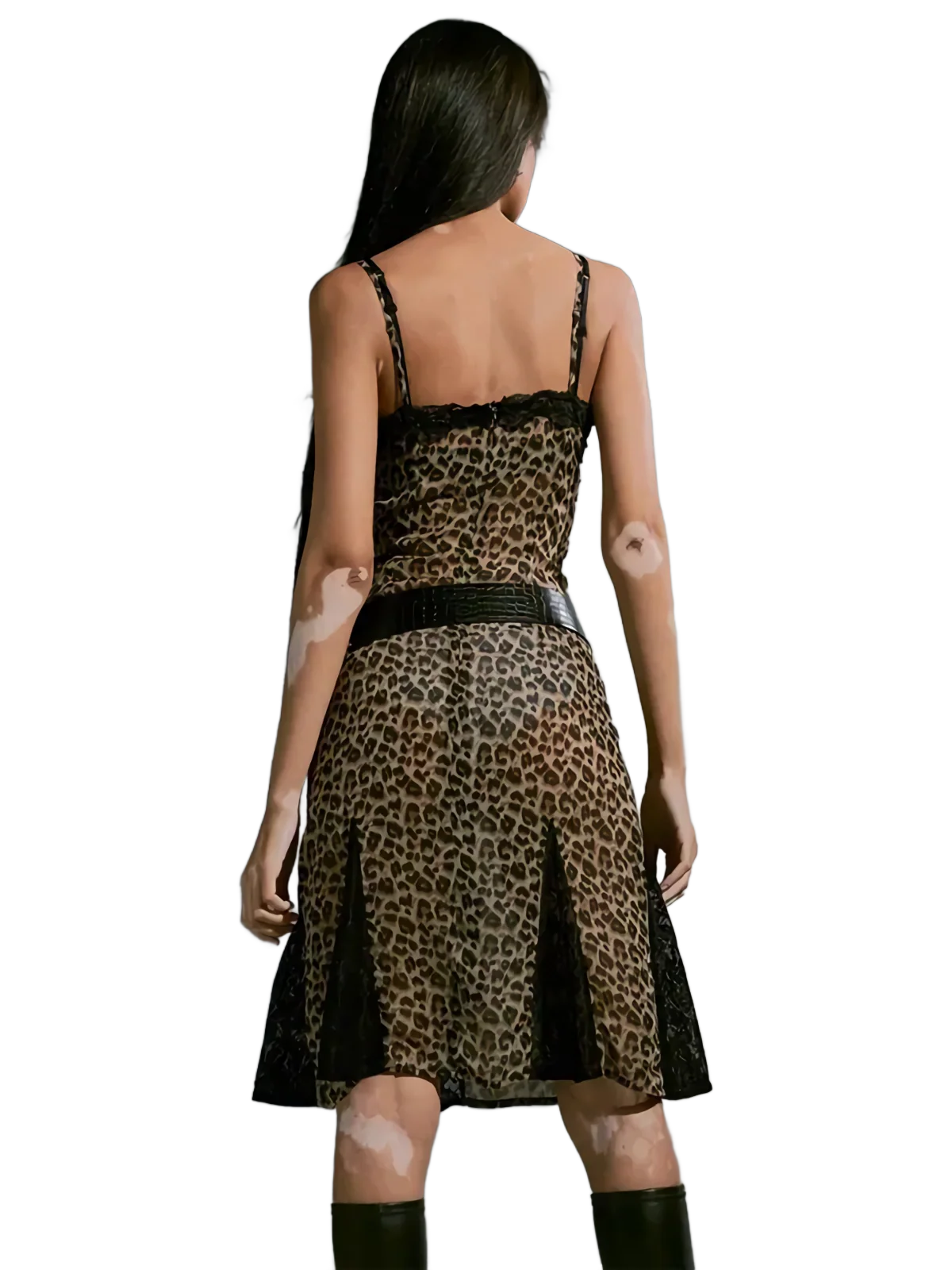 Vintage Punk Leopard Midi Dress - Image 5
