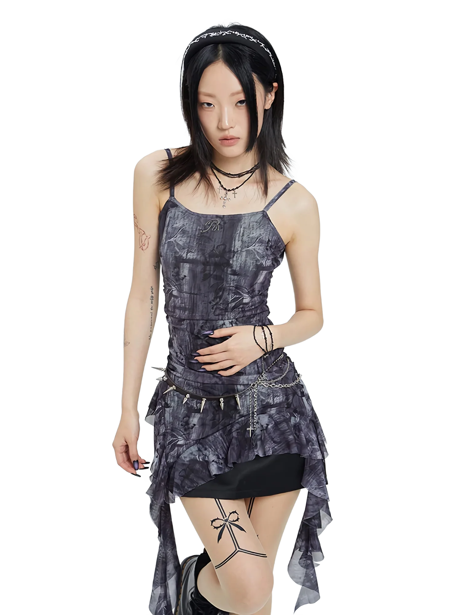 'Wraith' Layered Mini Dress - Image 2